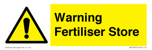 Warning Fertiliser Store